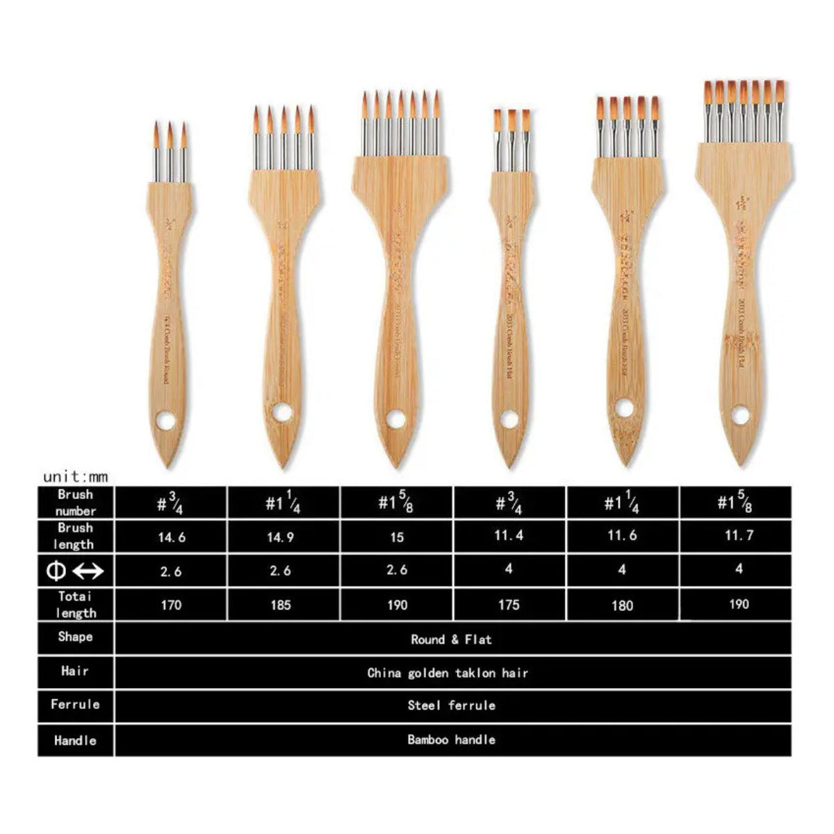 Multi Head Art Paintbrushes Set For Acrylic Painting