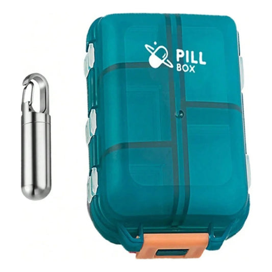 Emergency Medicine Capsule 6 Compartment Pill Organizer Set