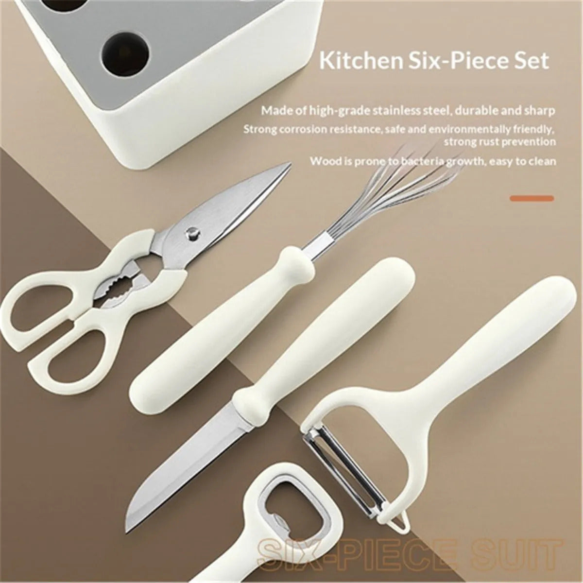 Multifunctional Kitchen Tool 6piece Set Include Storage Base
