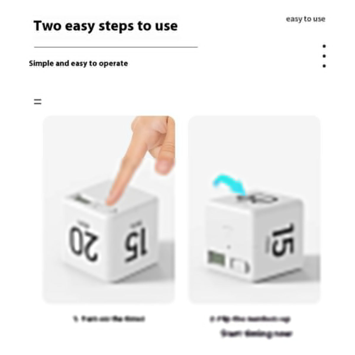 Gravity Sensing Flip Cube Timer - Digital Pomodoro Timer