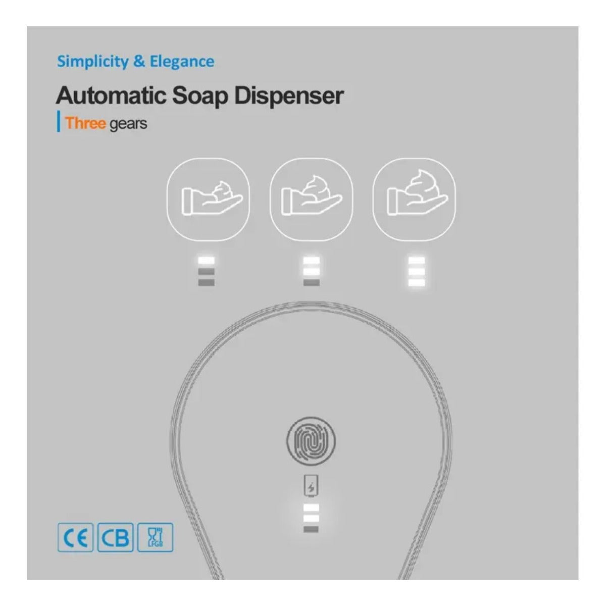 Automatic Touch Free Soap Dispenser For Travel And Home Use