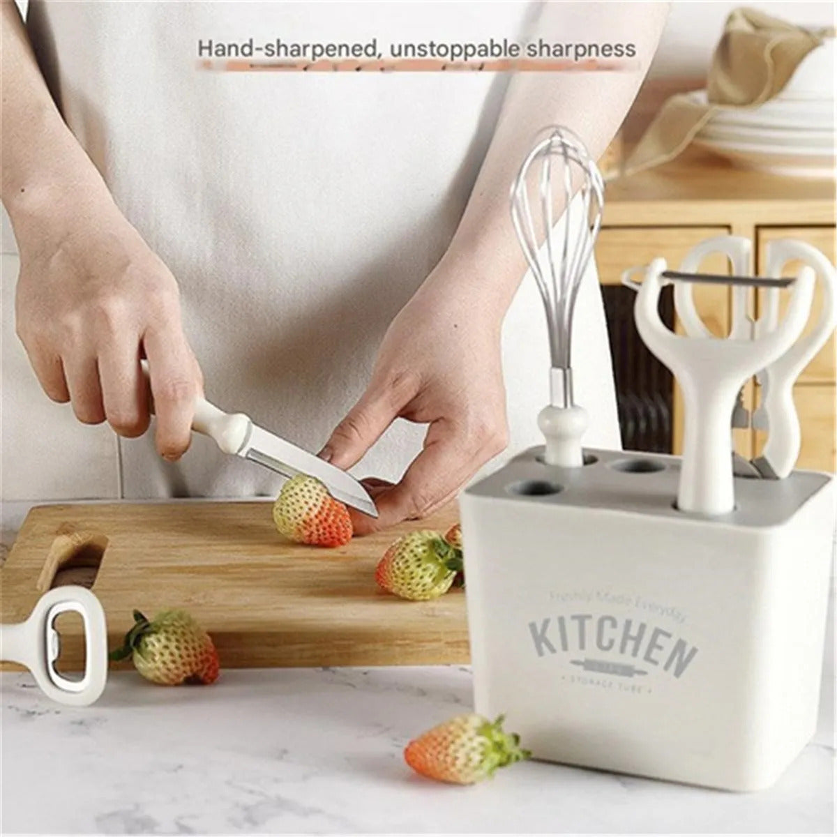 Multifunctional Kitchen Tool 6piece Set Include Storage Base