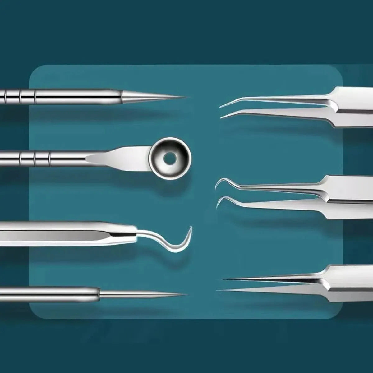 9-piece Blackhead Remover Kit With Metal Storage Case