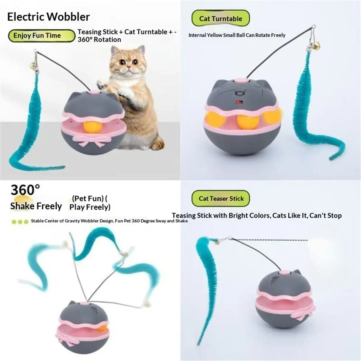 Smart Rotating Electric Cat Toy (clamshell Model)