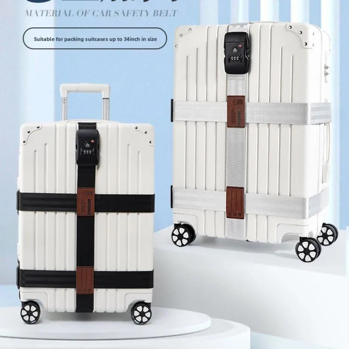 Tsa-approved Lock Cross Luggage Strap Suitcase Belt