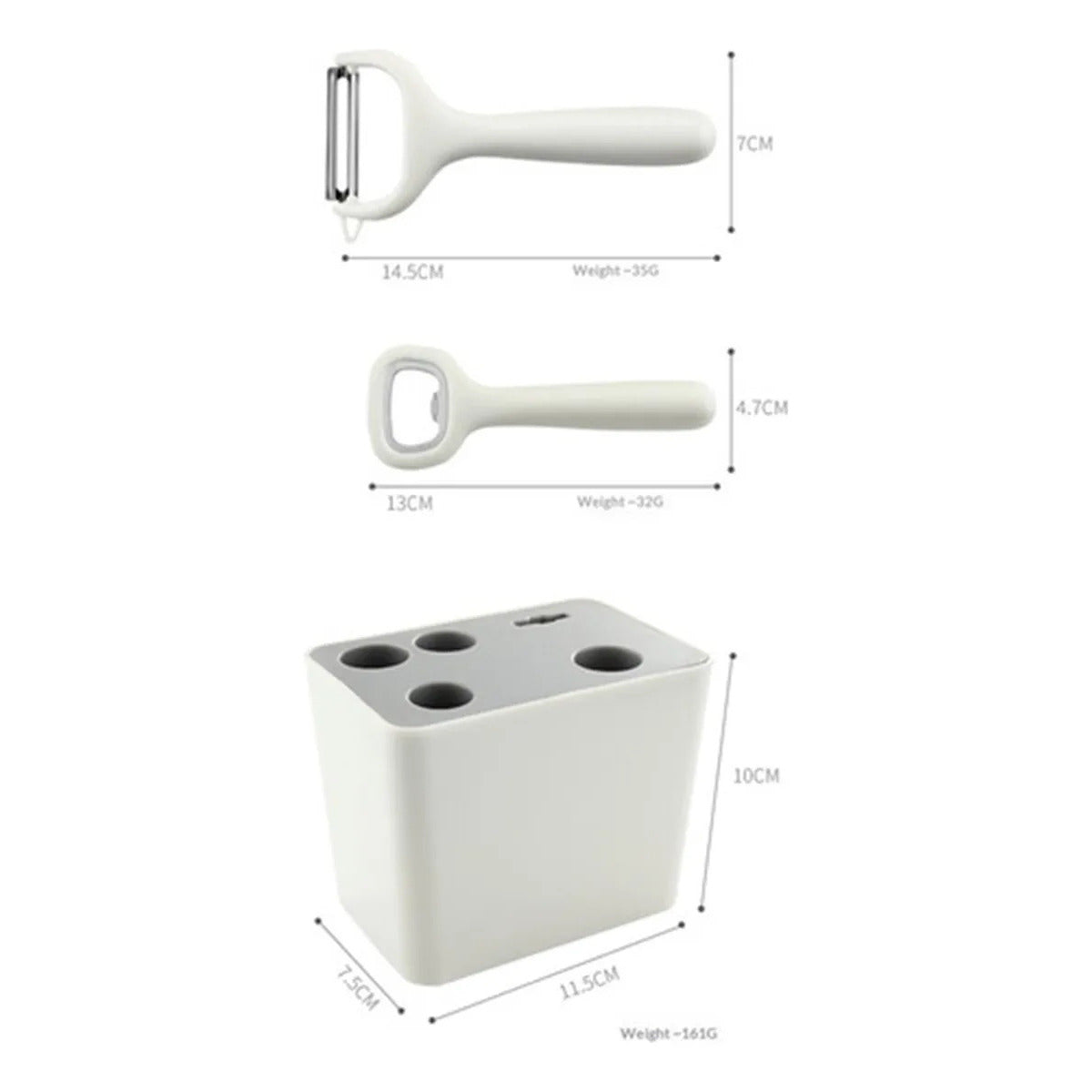 Multifunctional Kitchen Tool 6piece Set Include Storage Base