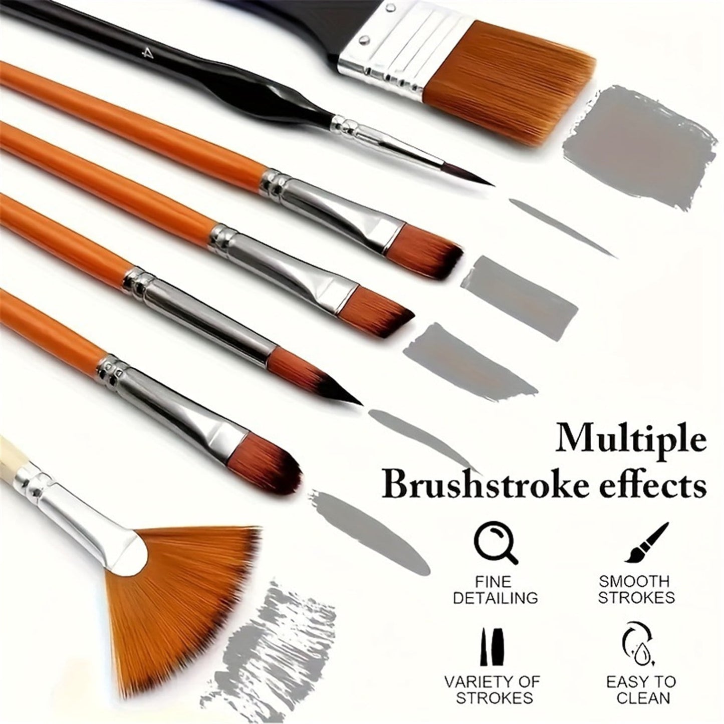 All-in-One Automatic Paint Brush Rinser Station - Includes 28 Artist Brushes & Palette