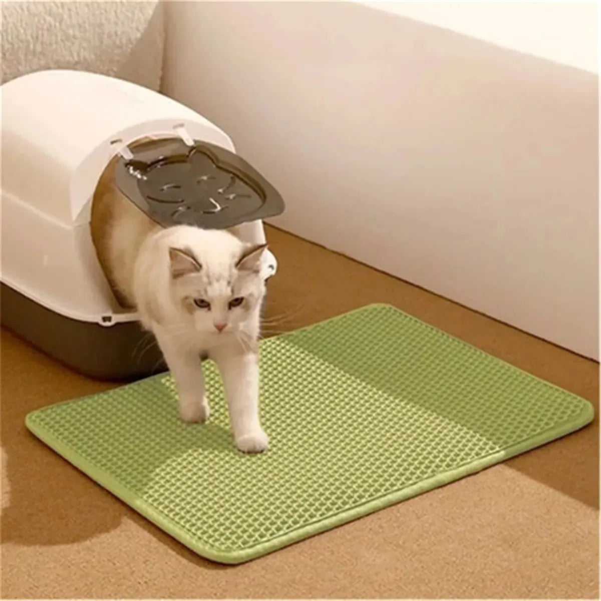 Waterproof & Non-slip Honeycomb Cat Litter Trapping Mat