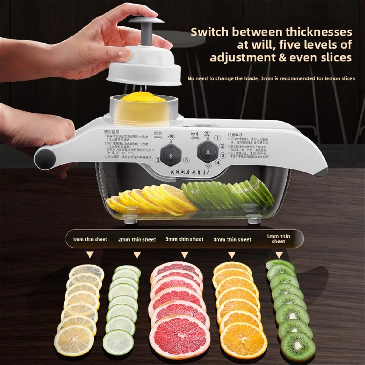Multifunctional All-in-one Adjustable Vegetable Slicer