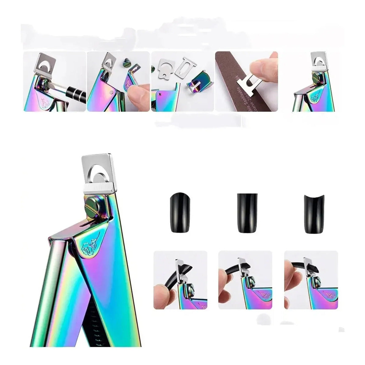 Professional 8-in-1 Rainbow Manicure & Pedicure Grooming Set