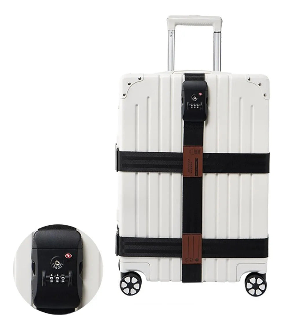 Tsa-approved Lock Cross Luggage Strap Suitcase Belt