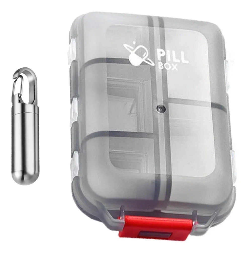 Emergency Medicine Capsule 6 Compartment Pill Organizer Set