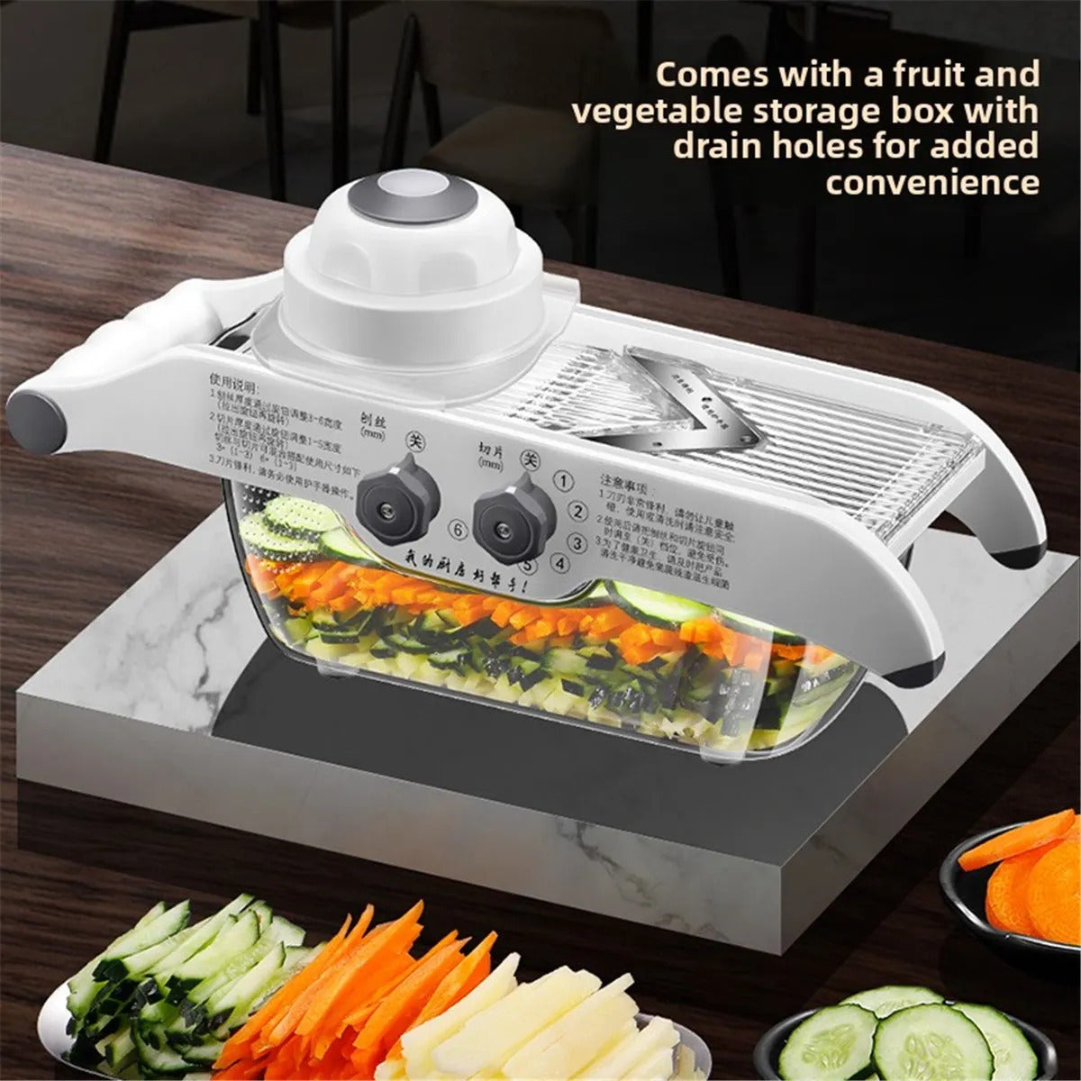 Multifunctional All-in-one Adjustable Vegetable Slicer