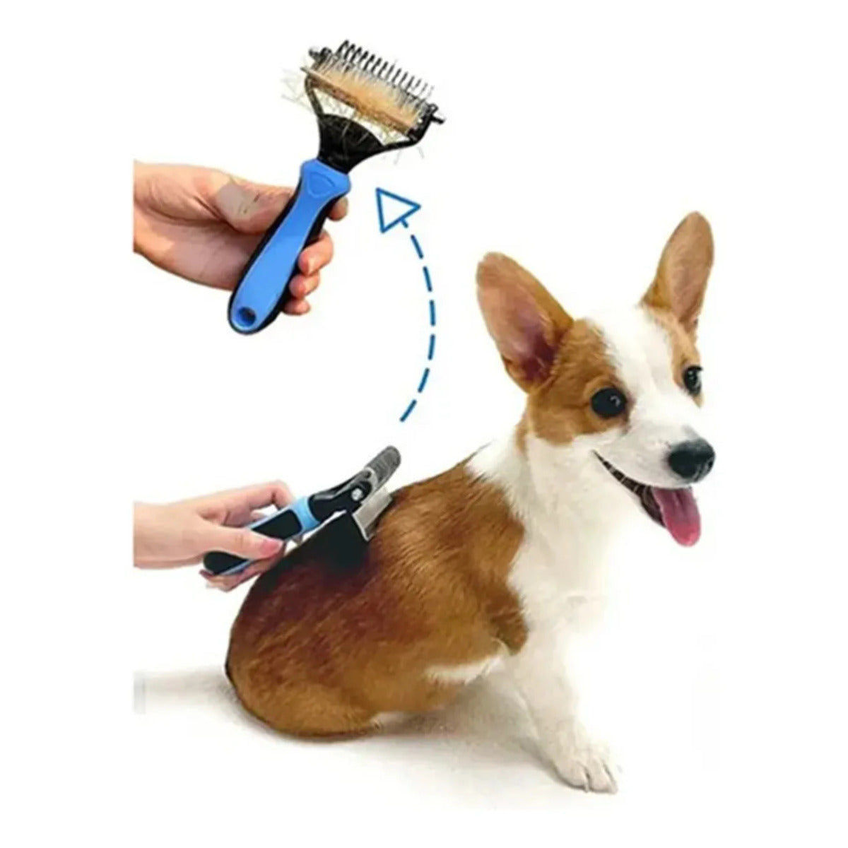 2-in-1 Professional Pet Grooming & Dematting Tool for Dogs and Cats