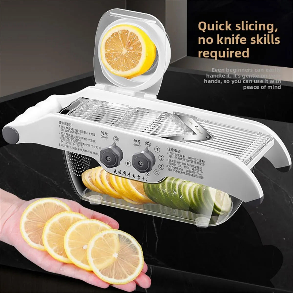 Multifunctional All-in-one Adjustable Vegetable Slicer