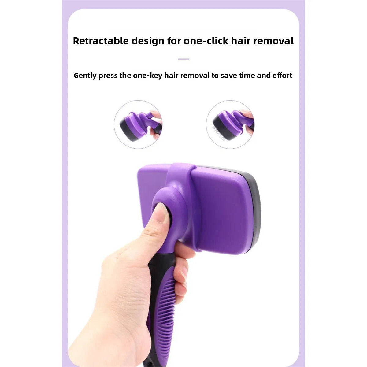 One-click Self-cleaning Slicker Brush For Dogs & Cats