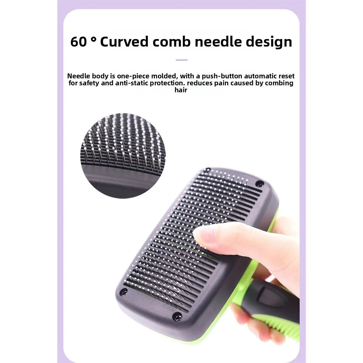 One-click Self-cleaning Slicker Brush For Dogs & Cats