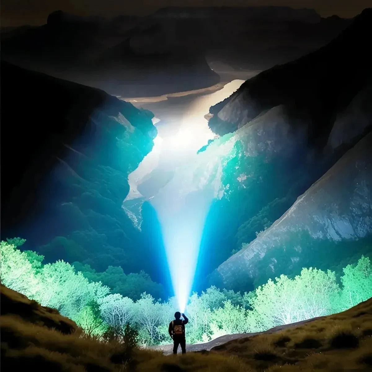 2pcs 5-led Rechargeable Headlamp Waterproof Outdoor Light