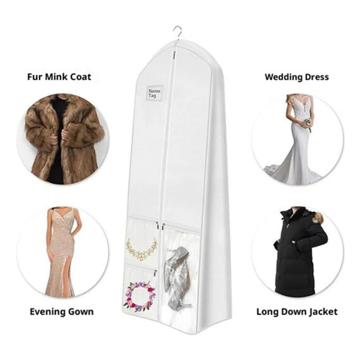 Multi-functional Extra-long Wedding Dress Dust Cover
